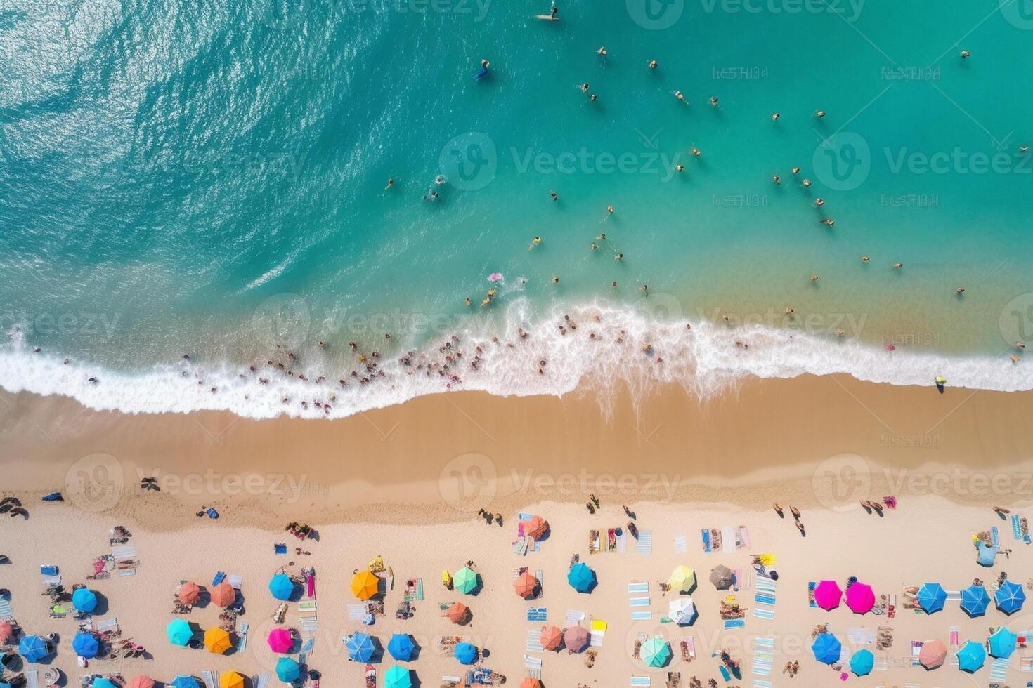 AI Generative Aerial view of Surfers Paradise on the Gold Coast Australia photo