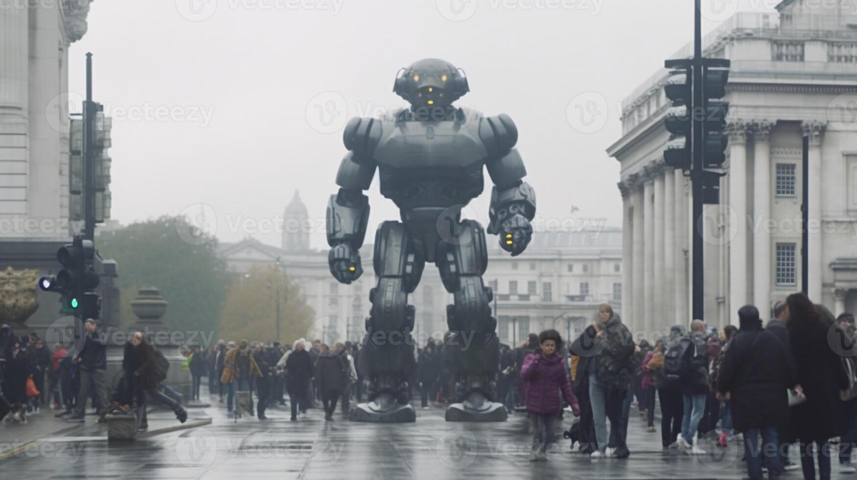 AI Generative Trafalgar Square  London 13 April 2015 photo