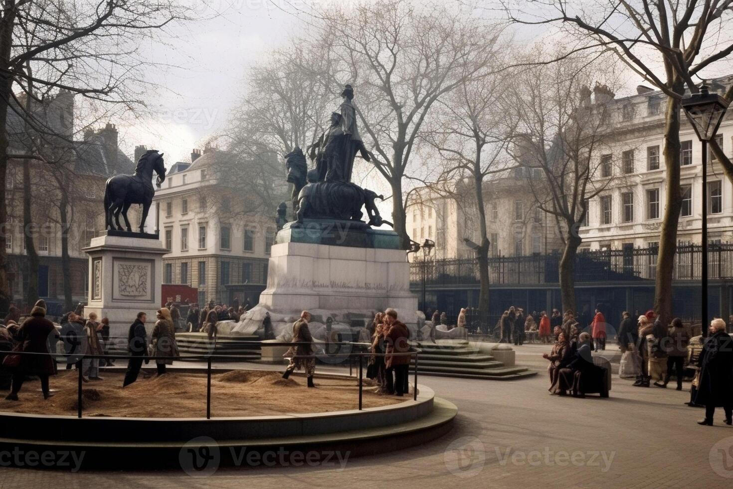 AI Generative Trafalgar Square  London 13 April 2015 photo