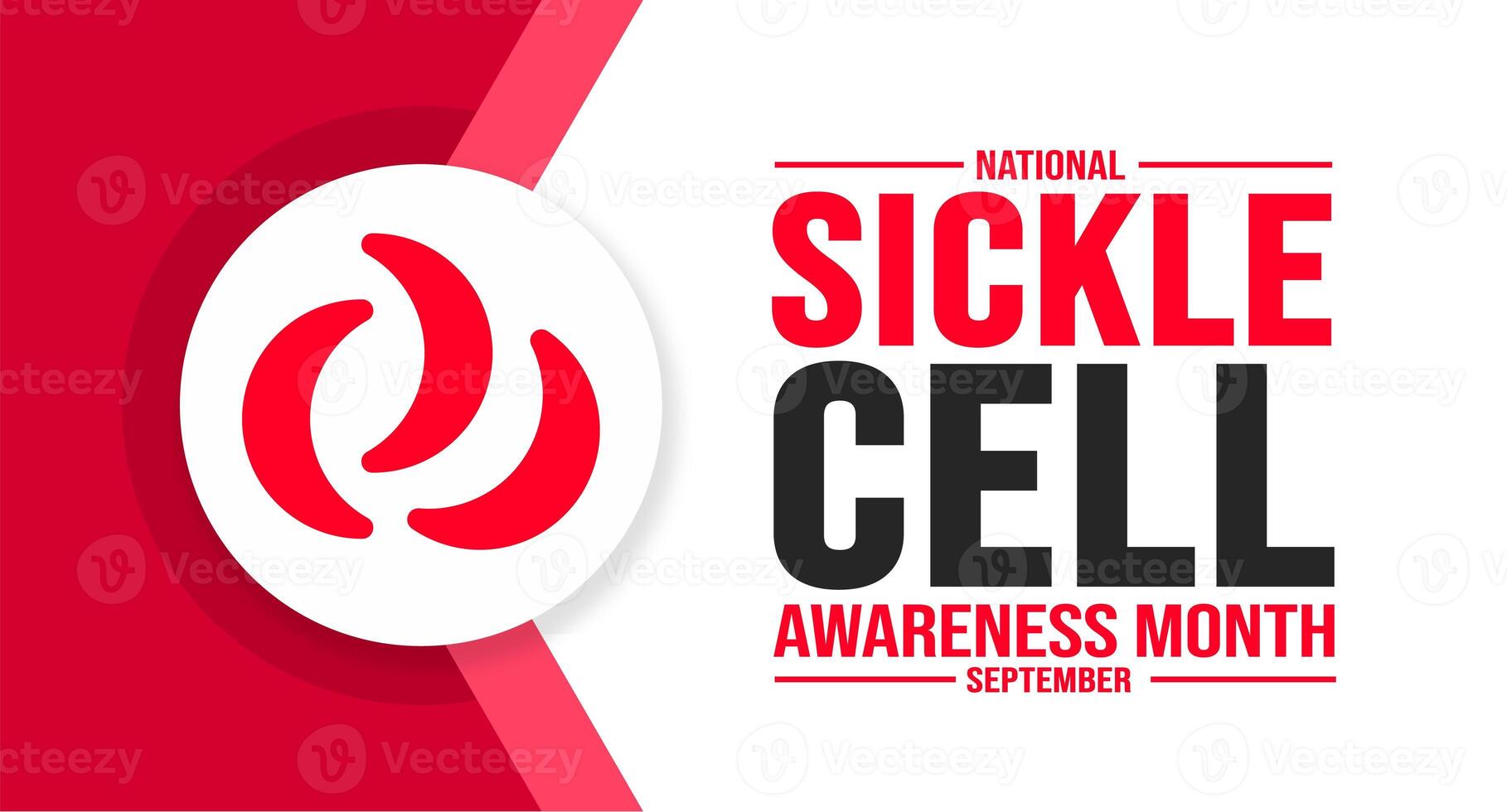 September is National Sickle Cell Awareness Month  background template. Holiday concept. background, banner, placard, card, and poster design template with text inscription and standard color. vector photo