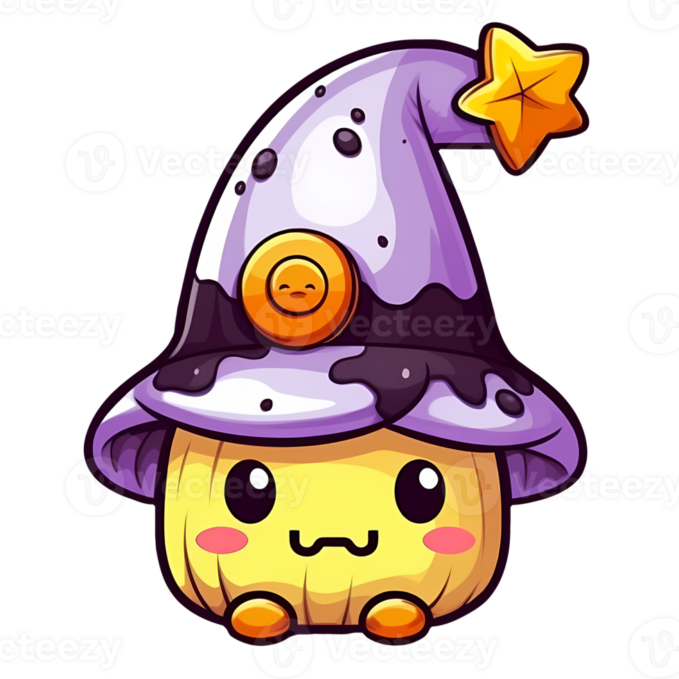 söt svamp halloween ClipArt illustration ai generativ png