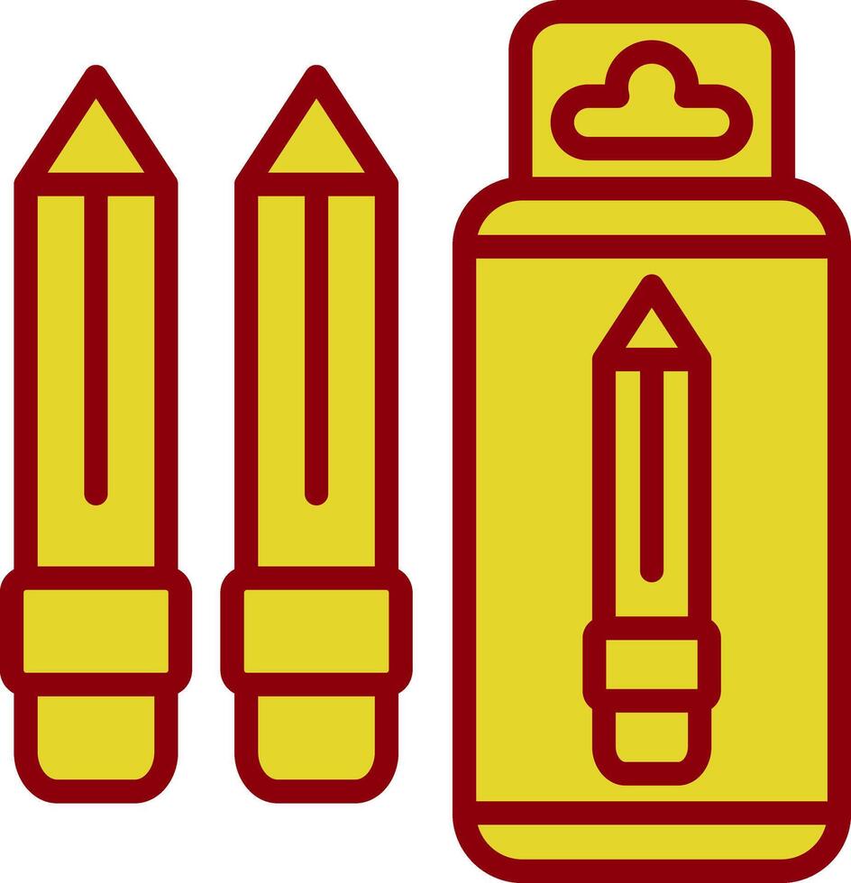 Color Pencil Vector Icon Design