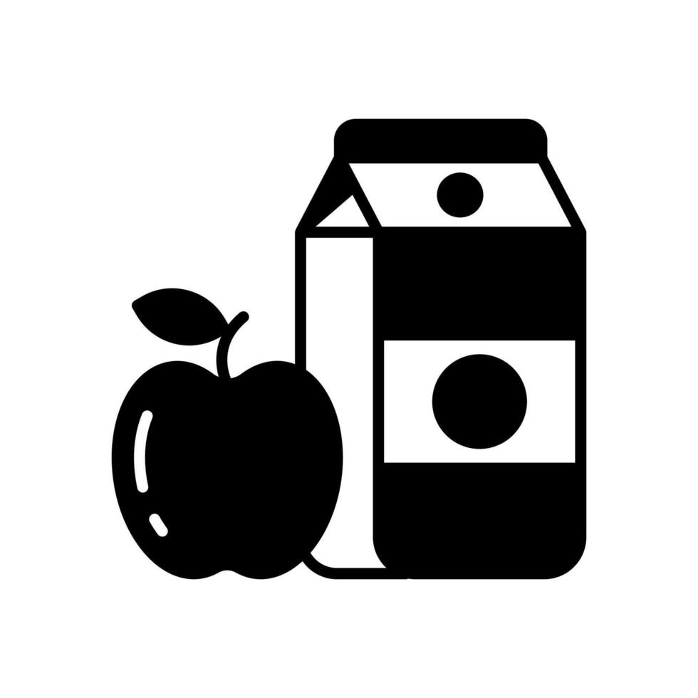 manzana jugo icono en vector. ilustración vector