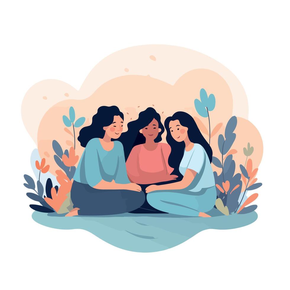 Happy friendship day flat vector illustration