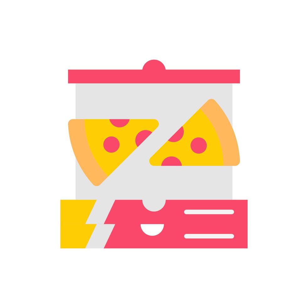 Pizza icon in vector. Illustration vector