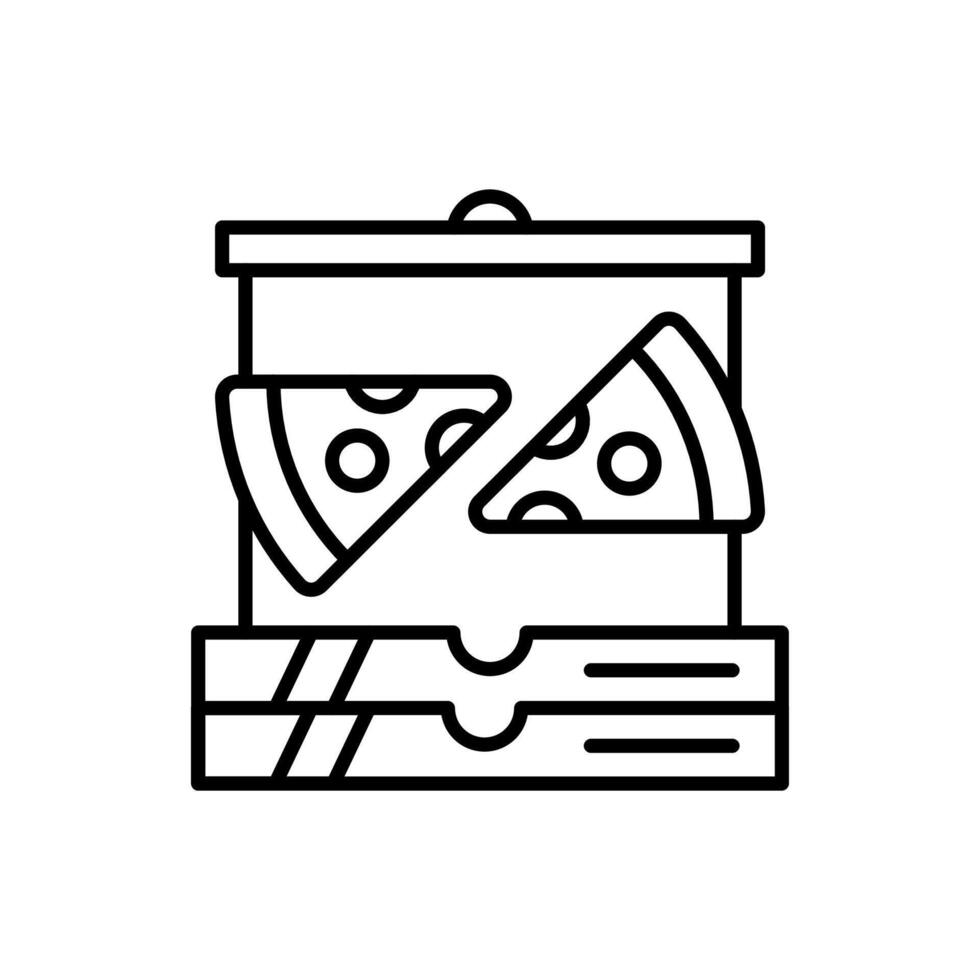 Pizza icon in vector. Illustration vector