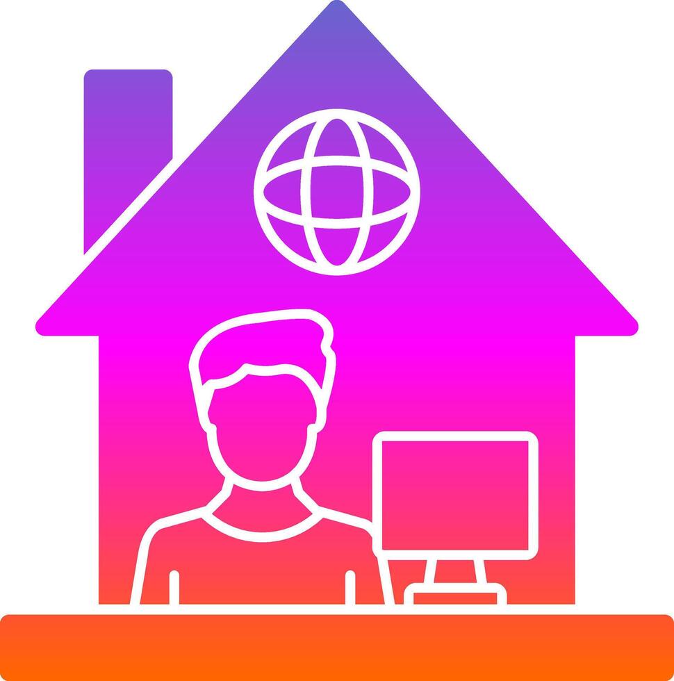 Work From Home Vector Icon Design