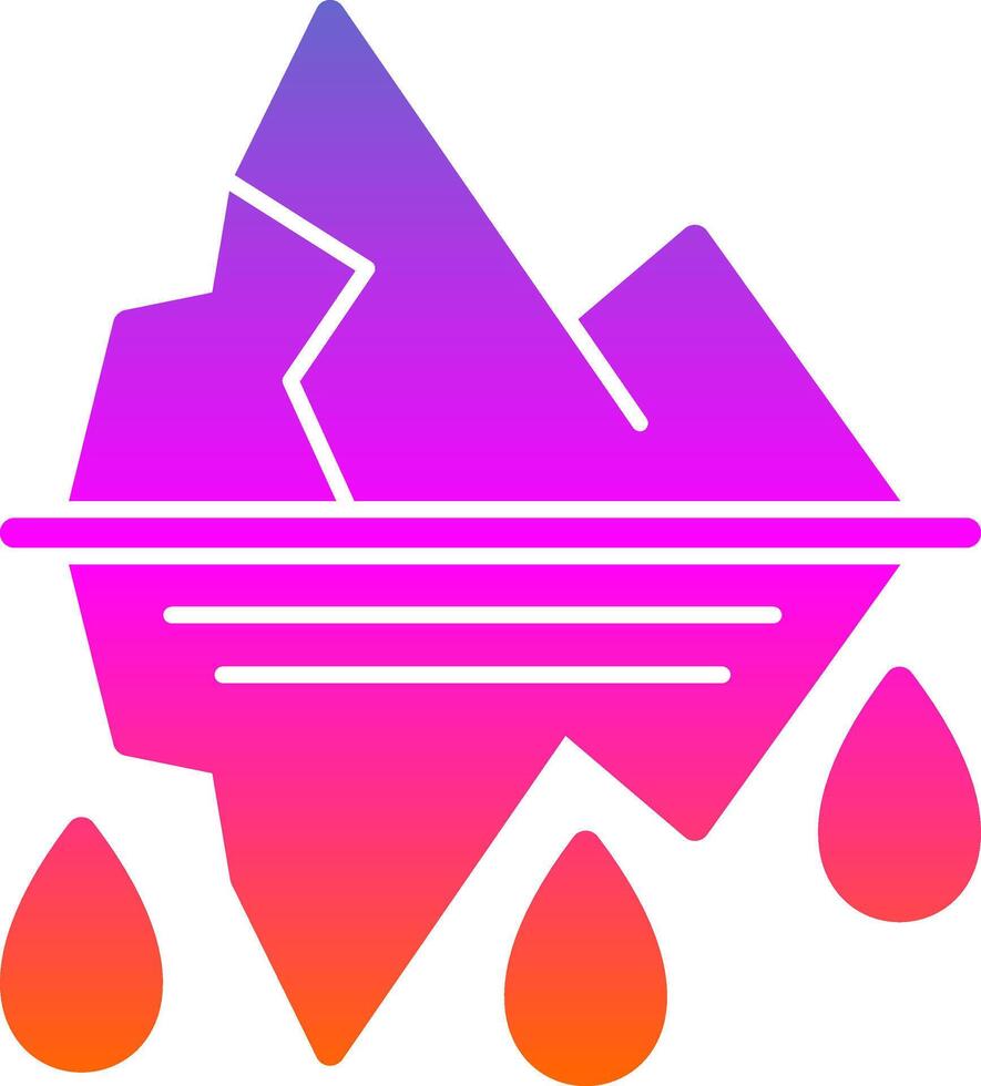 Glacier Vector Icon Design
