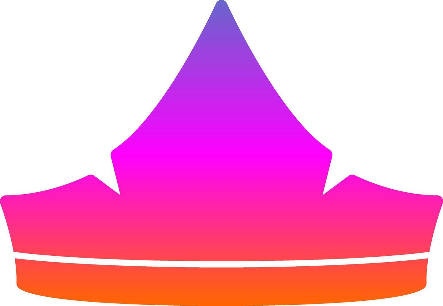 Aurora crown Vector Icon Design