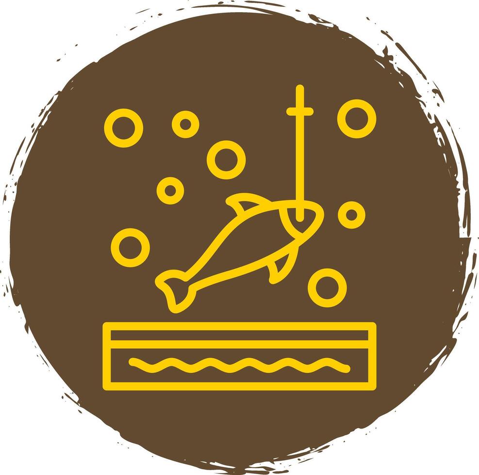 Ice fishing Vector Icon Design