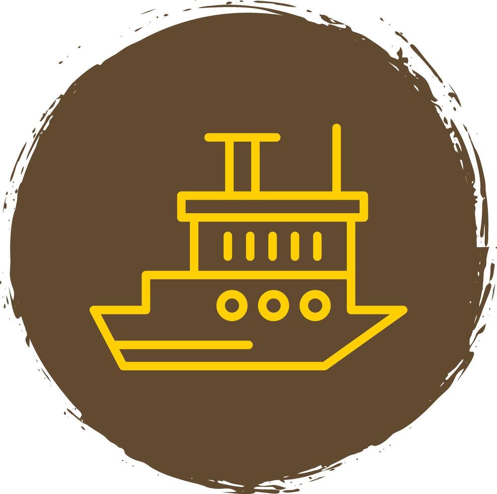 Icebreaker ship Vector Icon Design