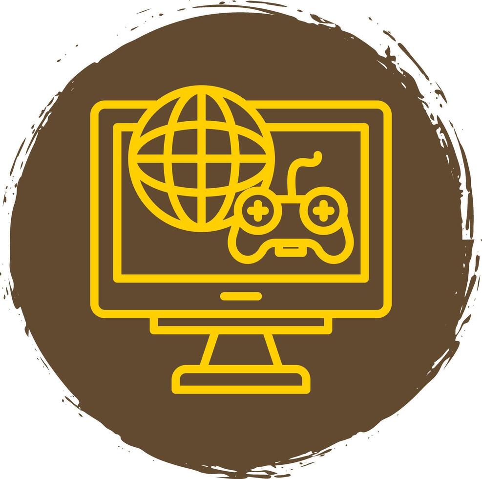 Online Gaming Vector Icon Design