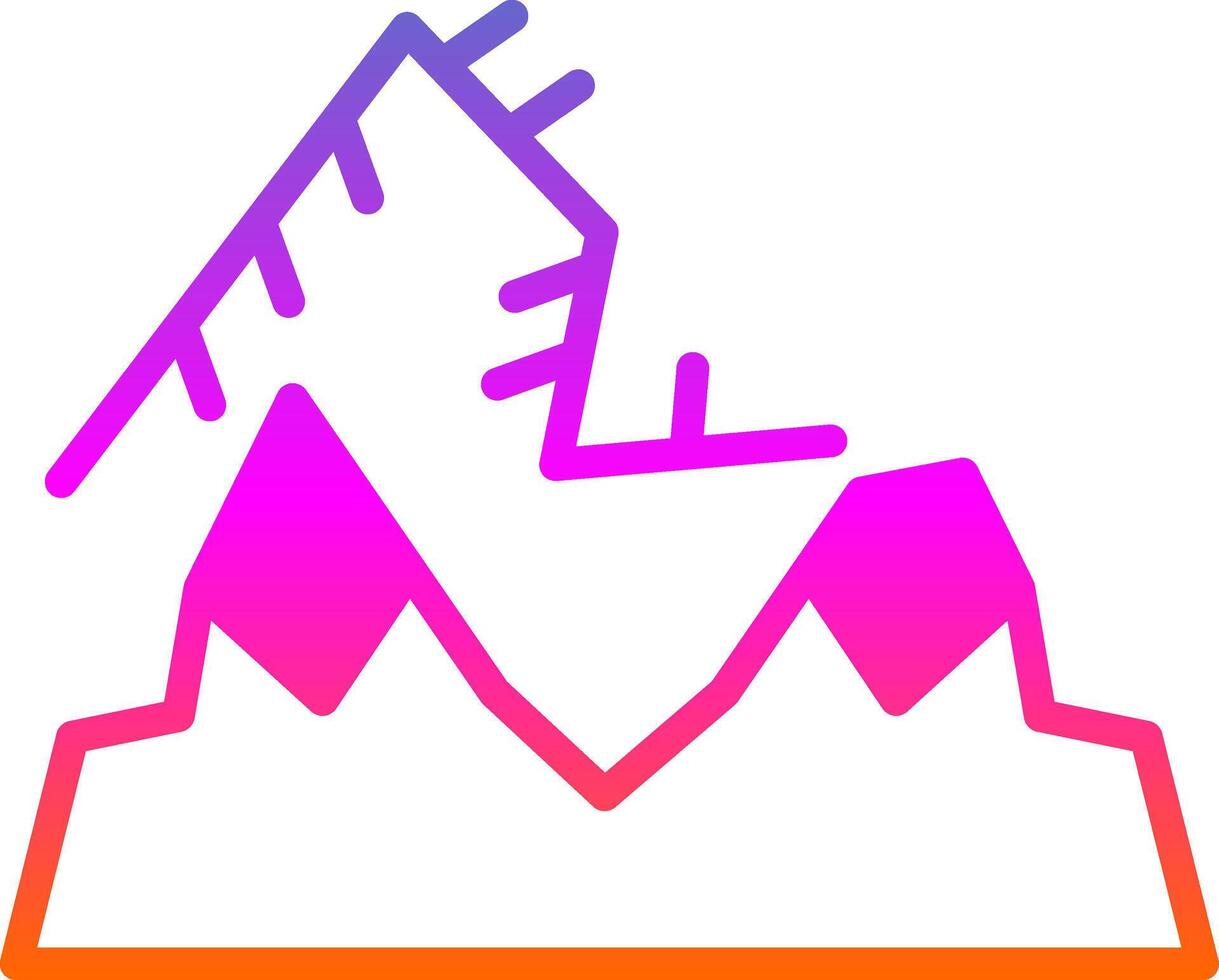 Northern lights Vector Icon Design