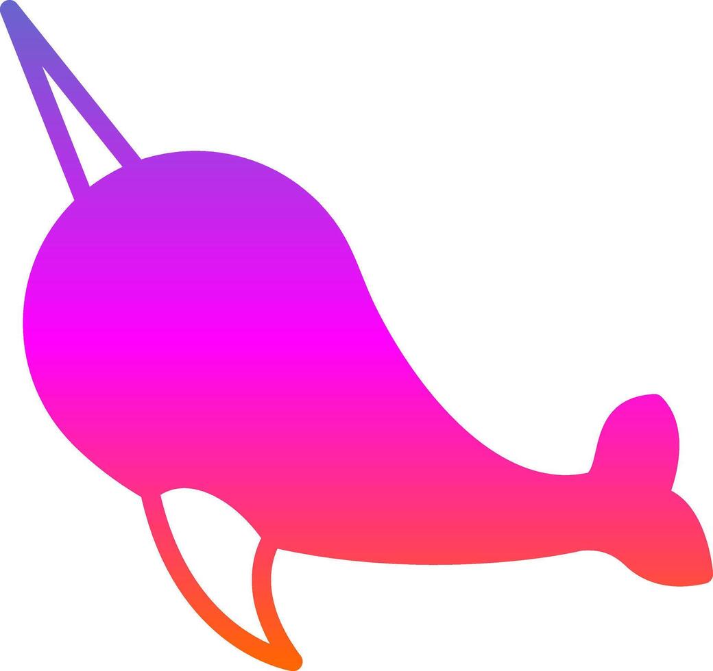 Narwhal Vector Icon Design