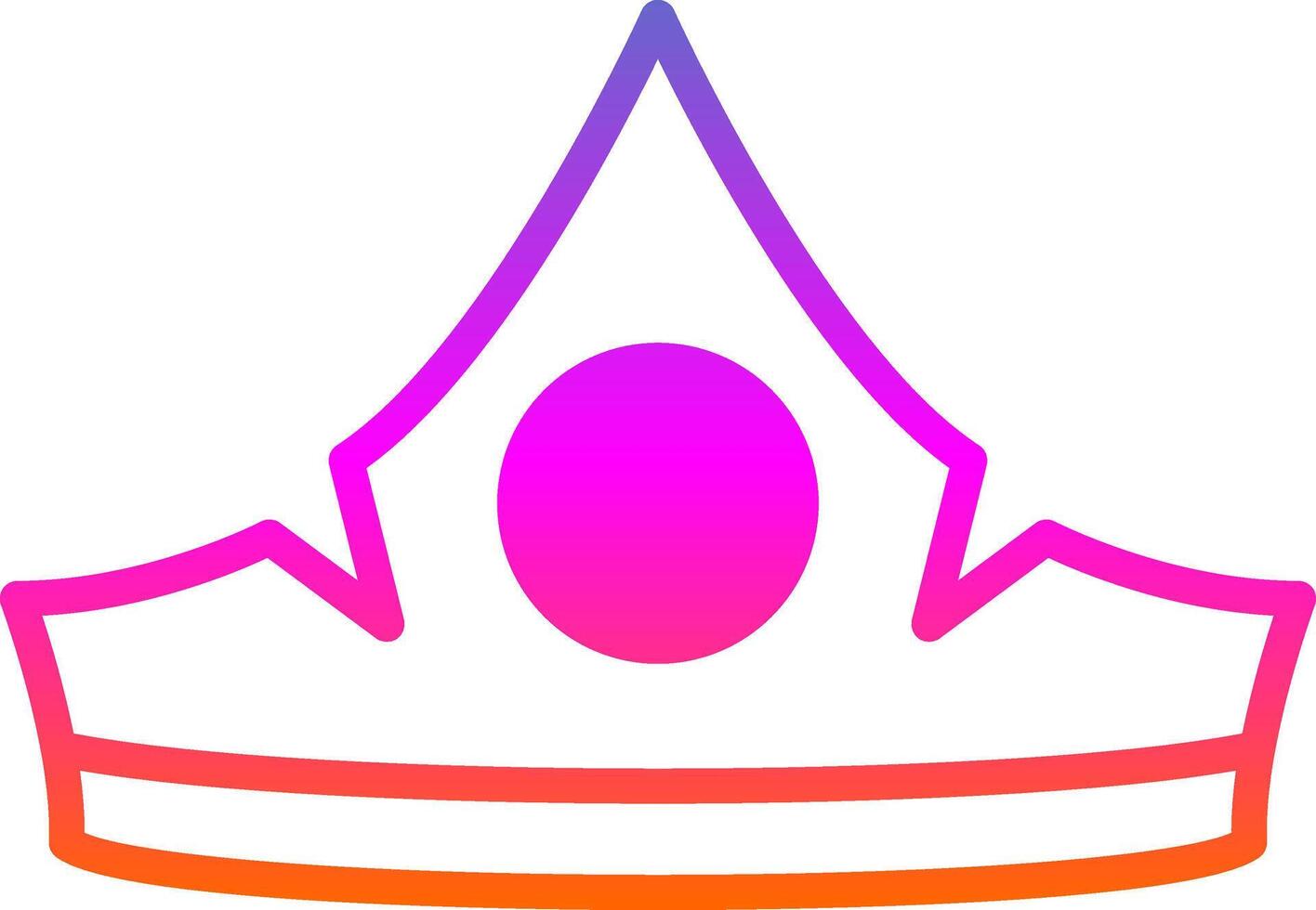 Aurora crown Vector Icon Design