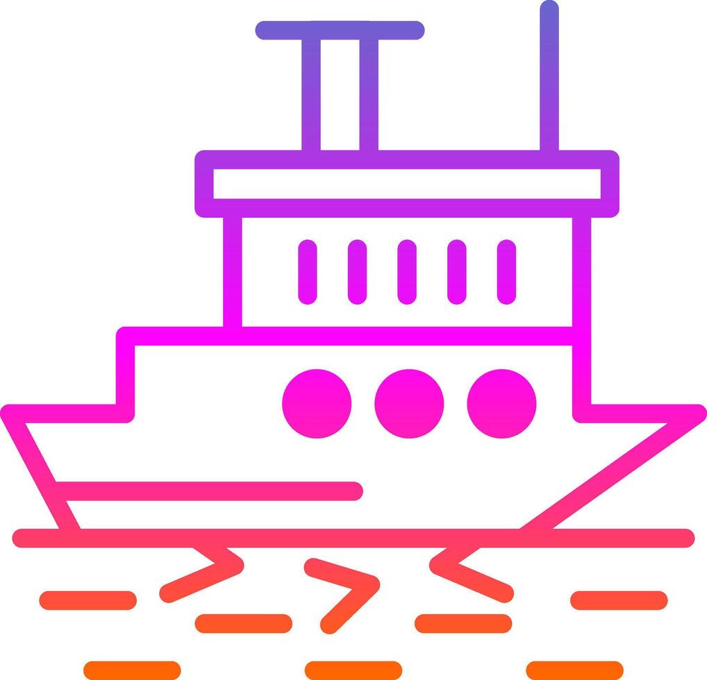Icebreaker ship in action Vector Icon Design
