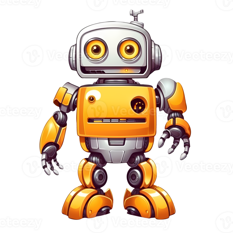 Cute Robot Halloween Clipart Illustration AI Generative png