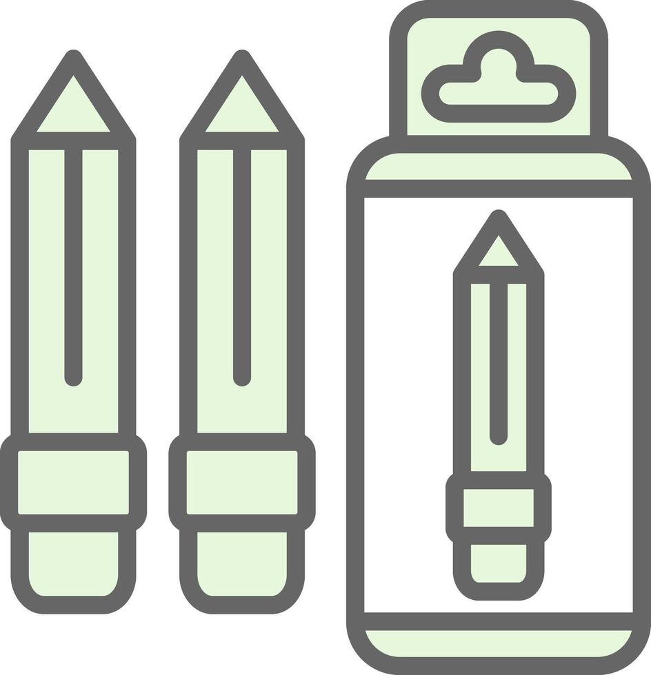 Color Pencil Vector Icon Design