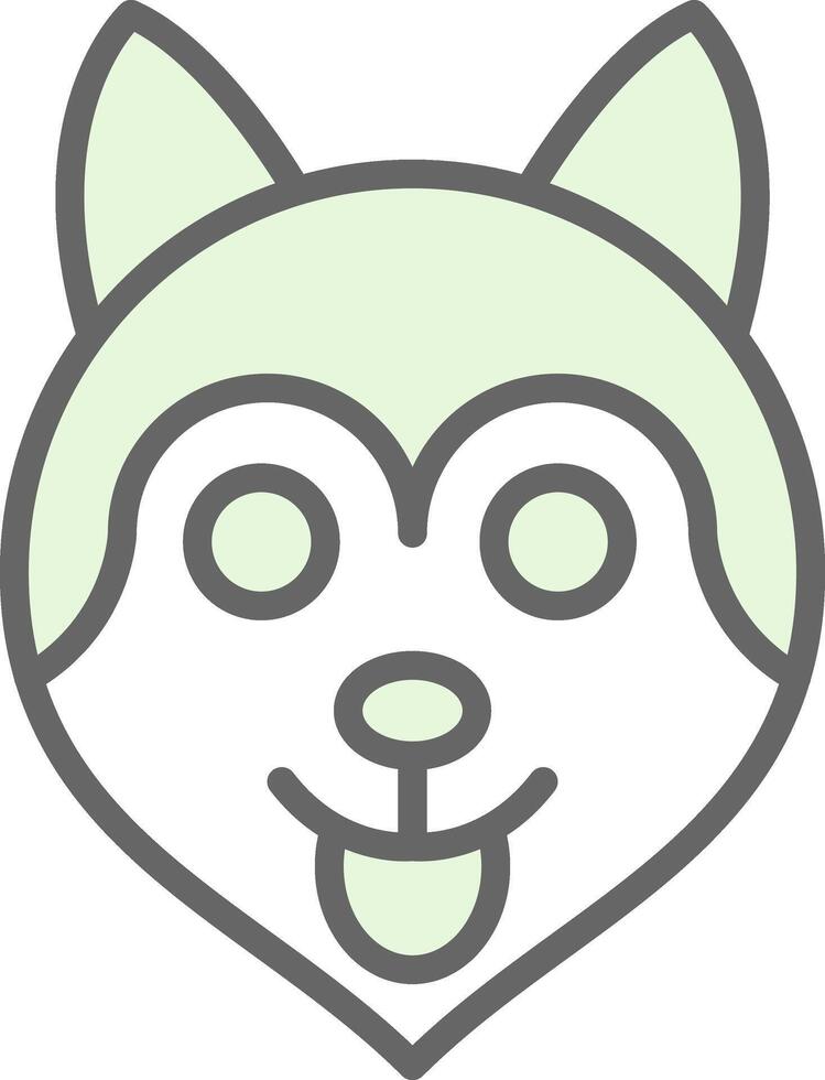 Husky Vector Icon Design