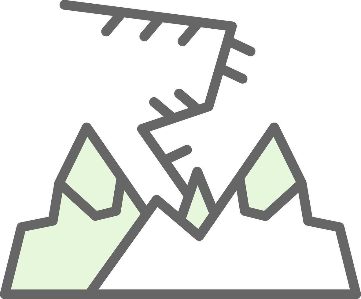 Aurora borealis Vector Icon Design