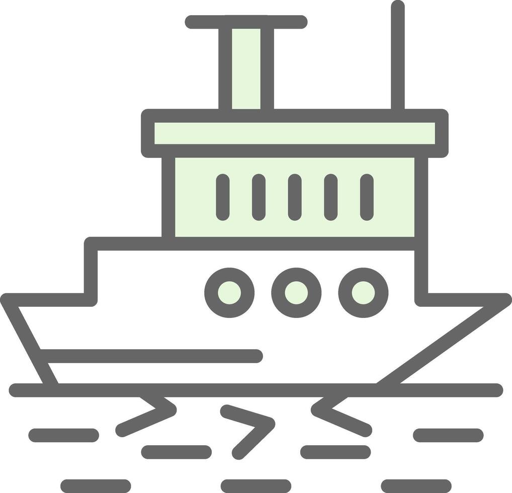 Icebreaker ship in action Vector Icon Design