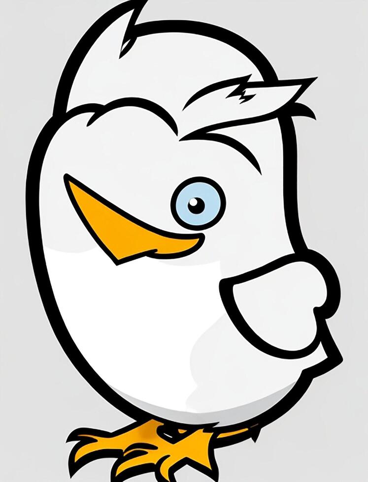 cute Bird for kids coloring page photo