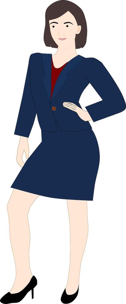 woman in a suit. Business woman vector Illustration.