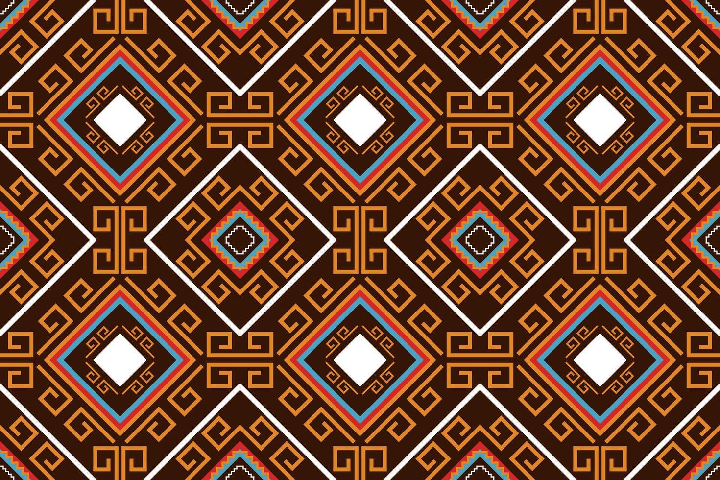 Geometric ethnic oriental seamless pattern traditional Design for fabric,carpet,clothing,background,wallpaper,wrapping,Vector illustration.aztec embroidery style. vector