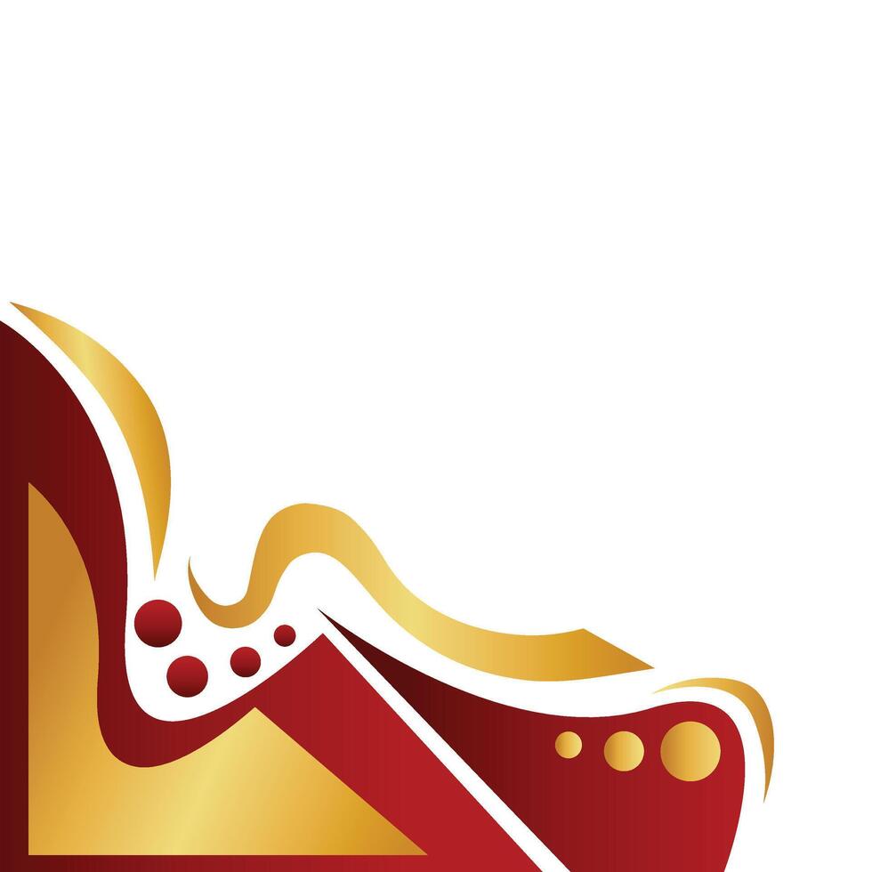 Modern Wavy Gold Corner vector