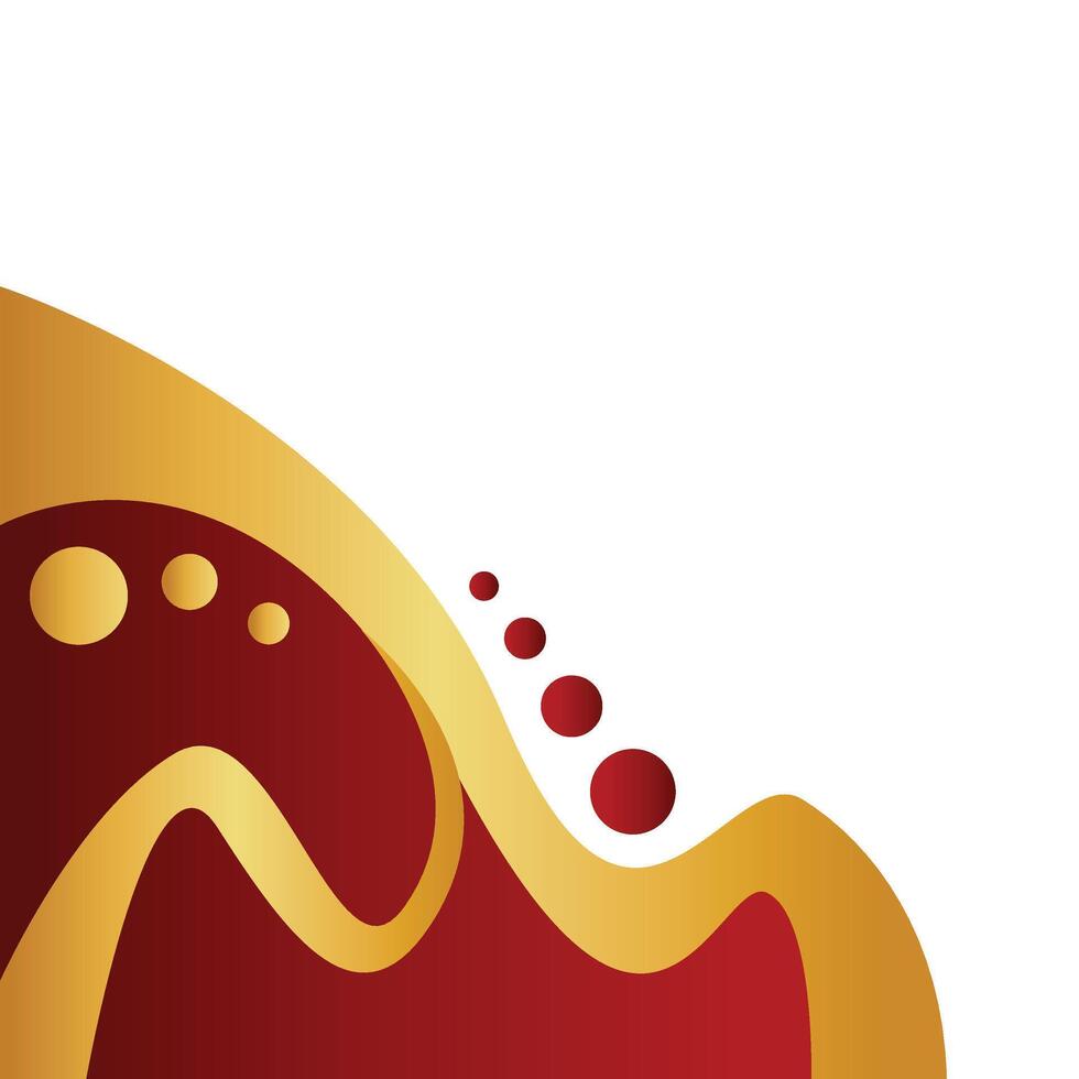 Modern Wavy Gold Corner vector