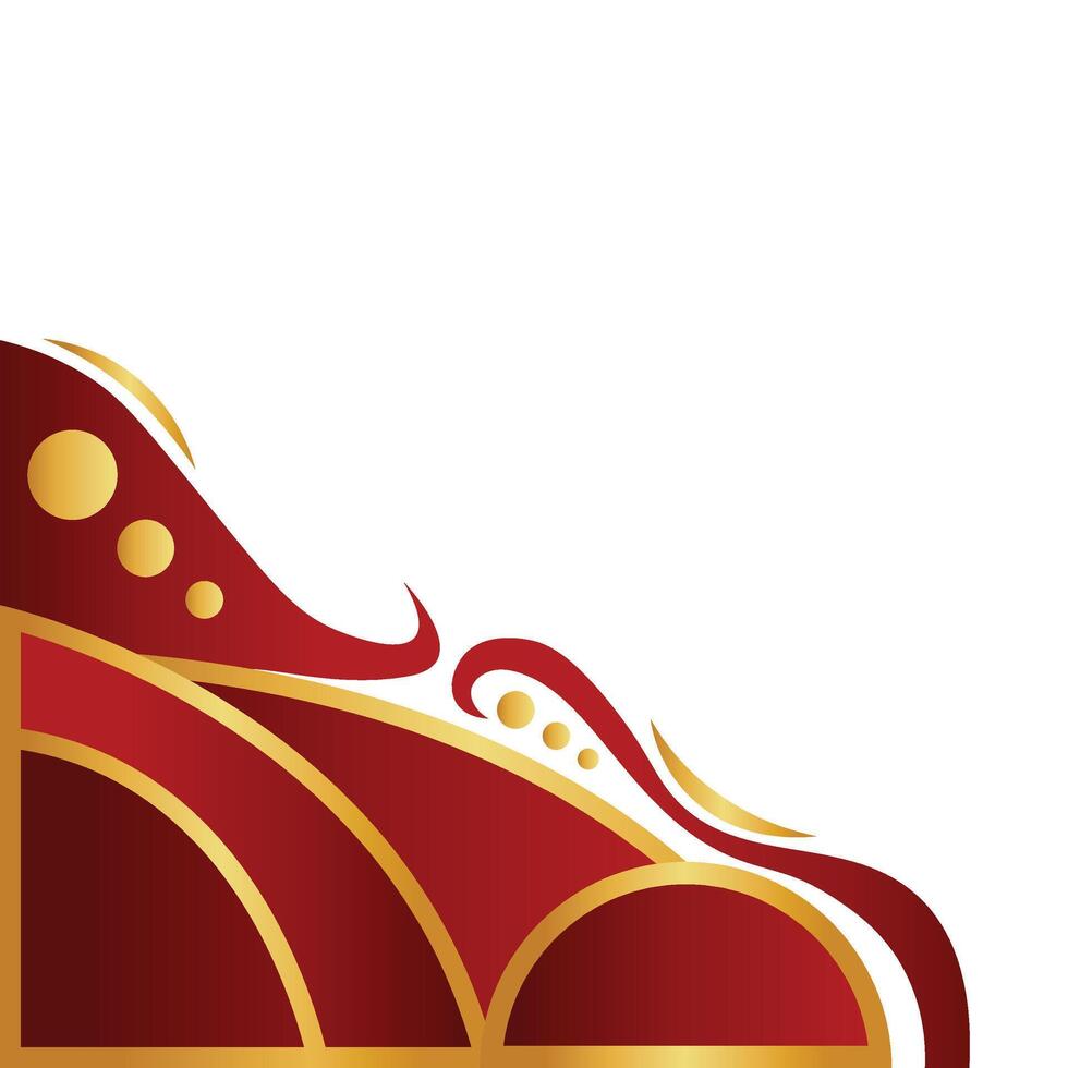 Modern Wavy Gold Corner vector