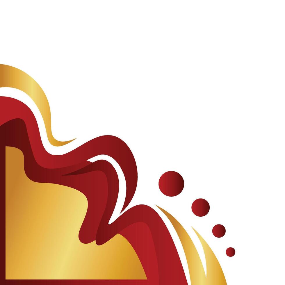 Modern Wavy Gold Corner vector