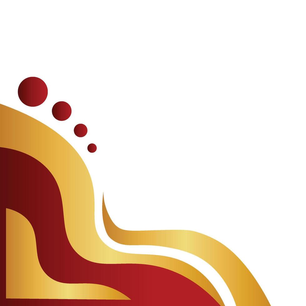 Modern Wavy Gold Corner vector