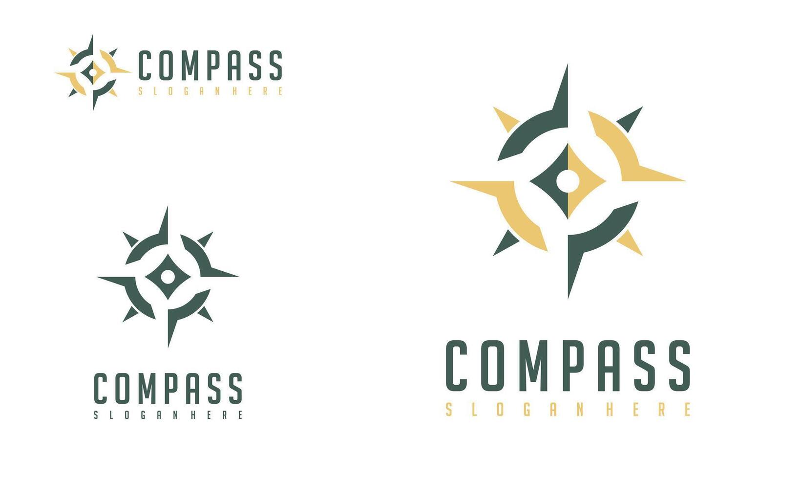 Compass logo vector modern navigation symbol. Compass illustration icon simple design.