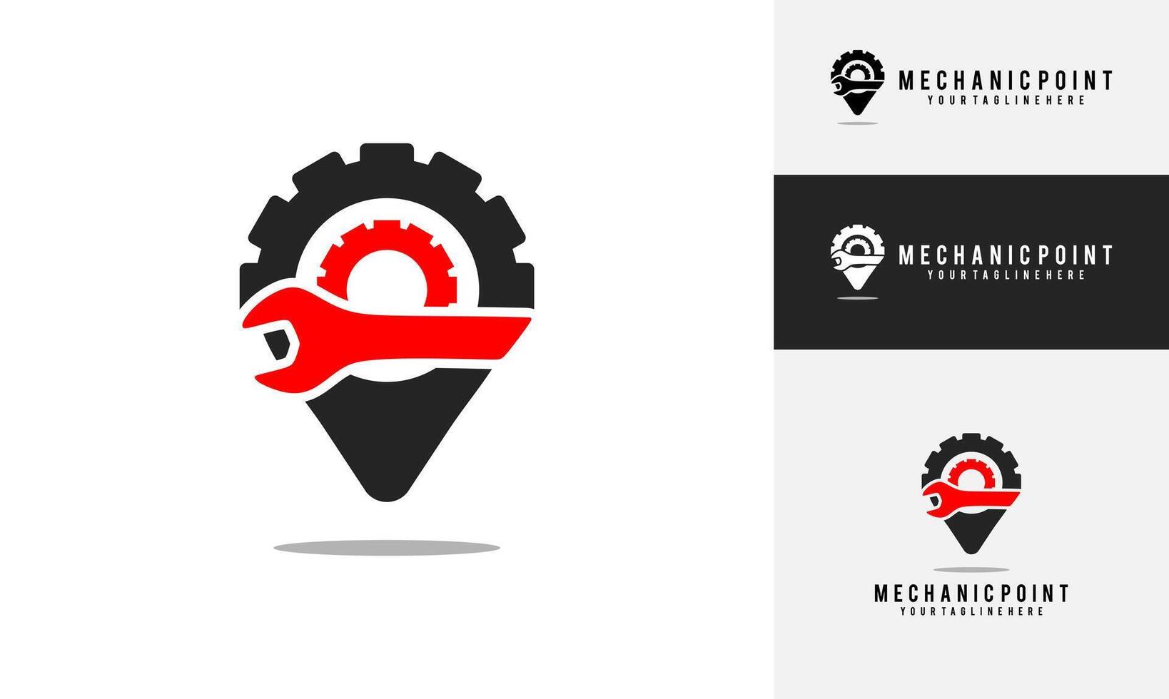mechanic point logo design. point and mechanic logo, simple design vector illustration. good for use in mechanical businesses