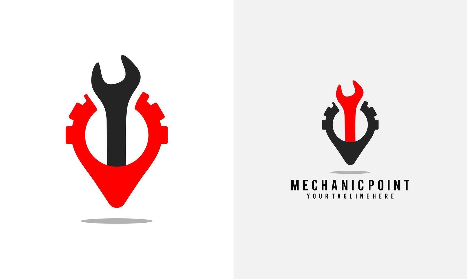 mechanic point logo design. point and mechanic logo, simple design vector illustration. good for use in mechanical businesses
