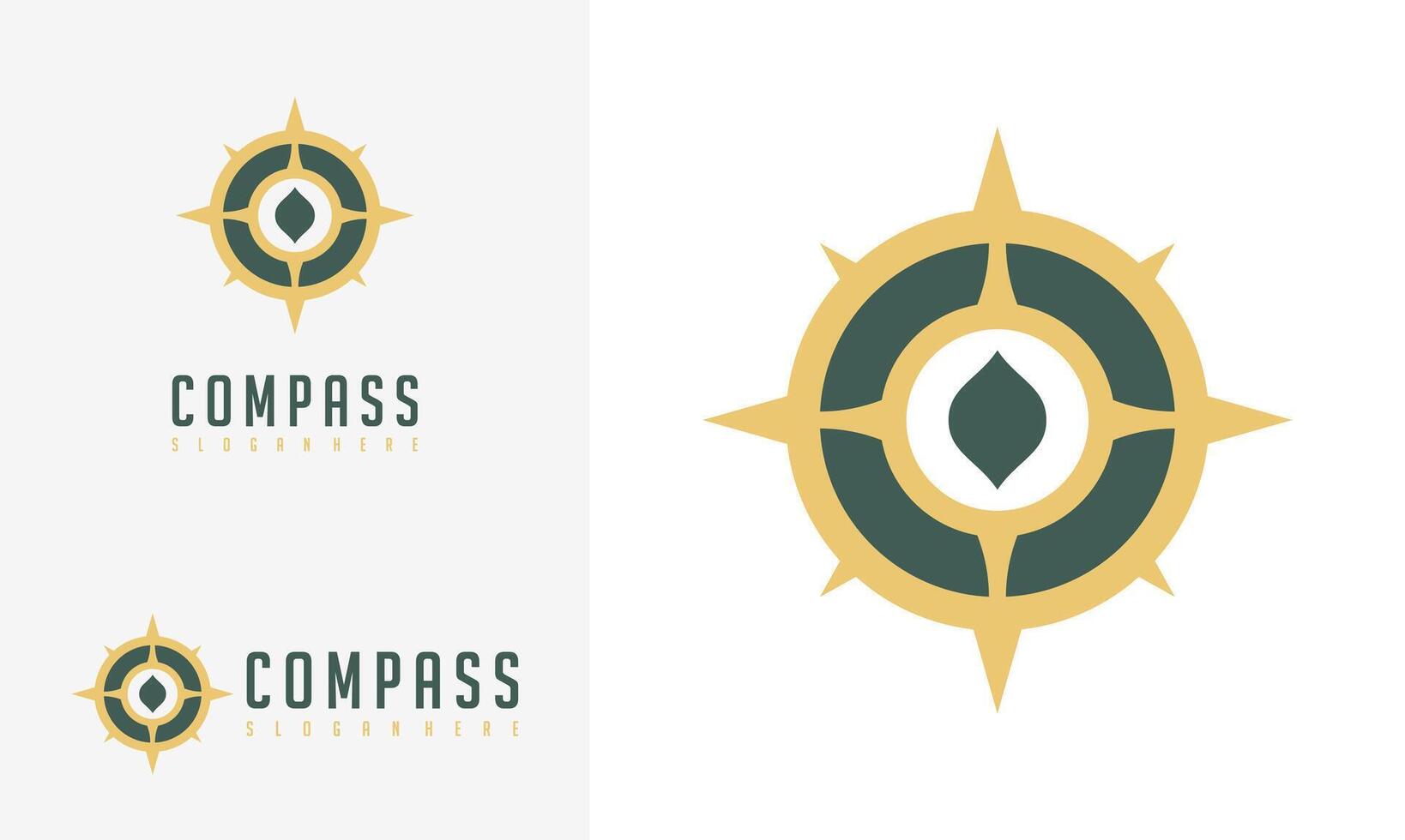 Compass logo vector modern navigation symbol. Compass illustration icon simple design.