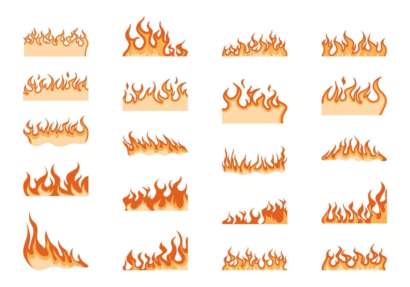 Fire Frame Border Element Shape vector