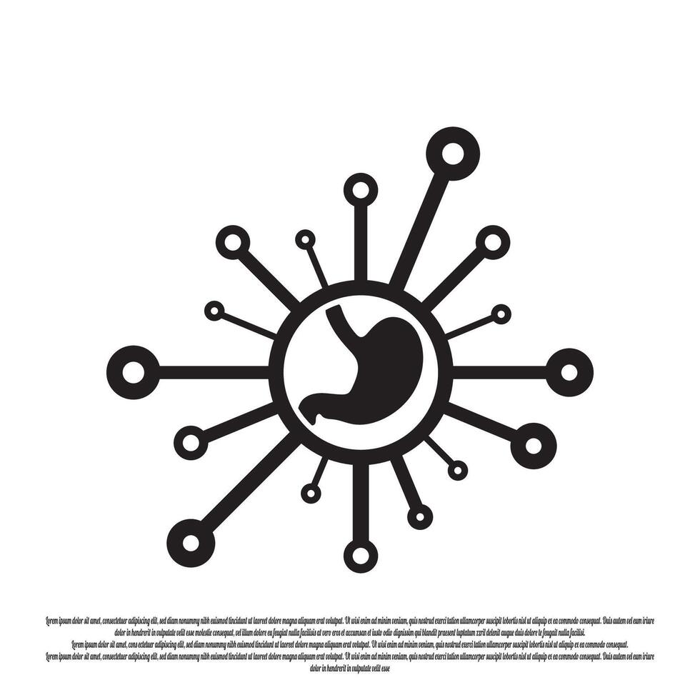 stomach or gastric icon for web or app vector