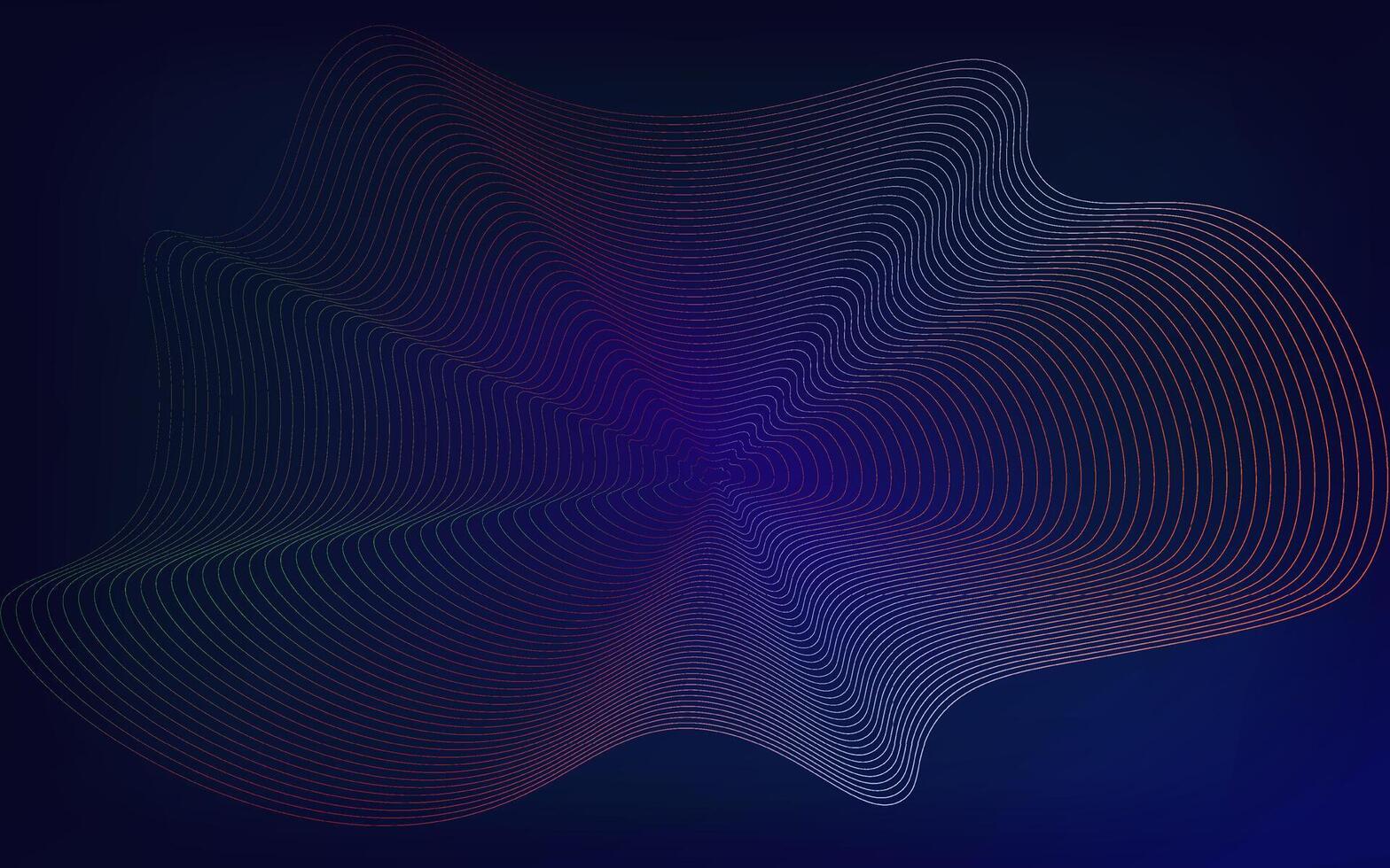 Abstract technology with dynamic wavy lines vector