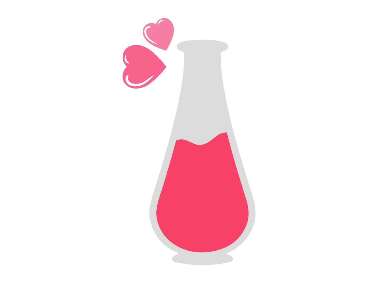 Love Potion Bottle Valentine Background vector