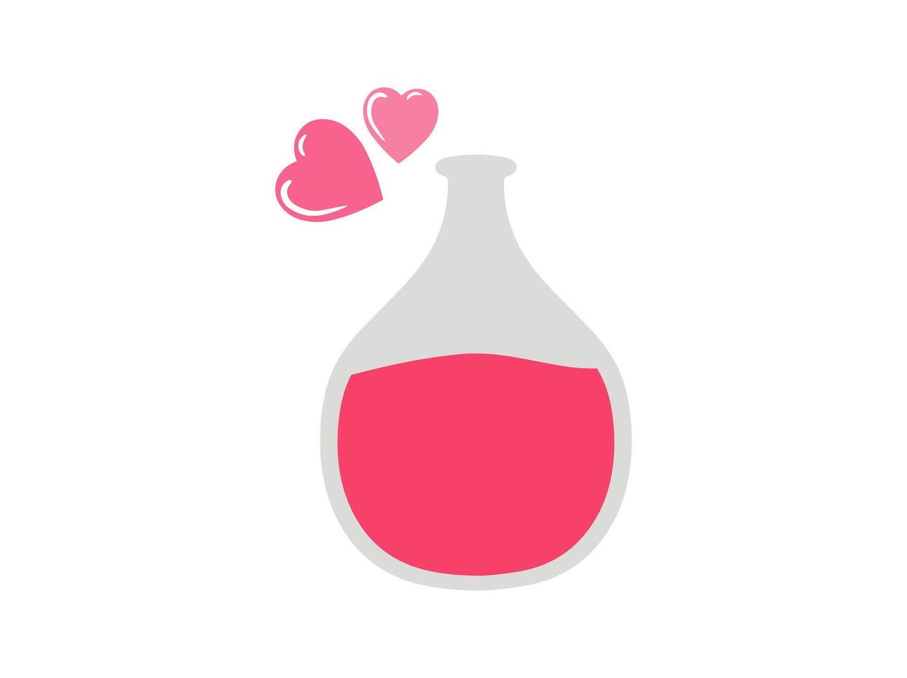 Love Potion Bottle Valentine Background vector