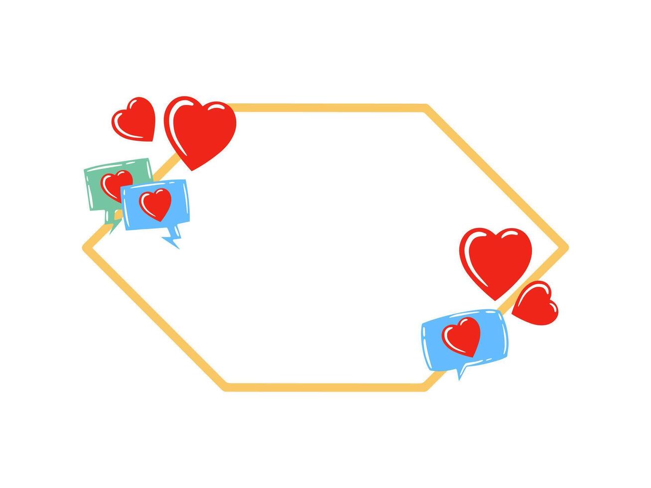 Heart Frame Background Valentine Day vector