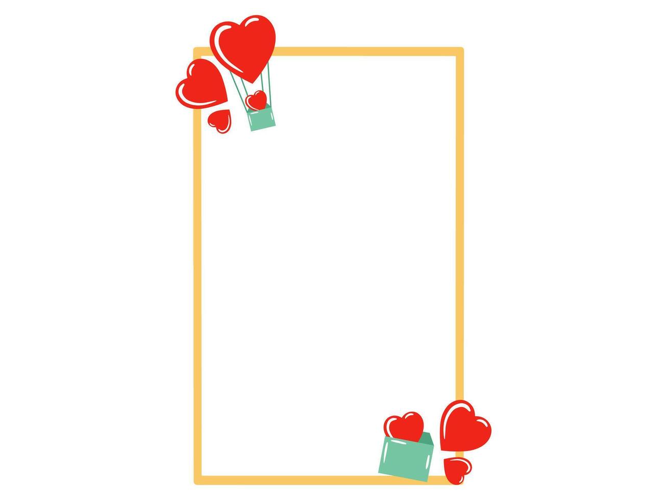 Valentine Frame Heart Background Illustration vector