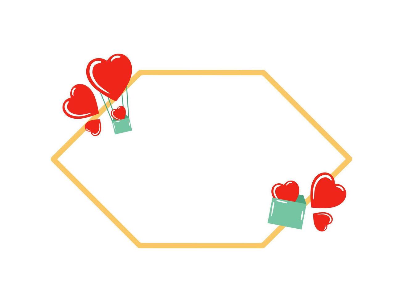 Valentine Heart Frame Background Illustration vector