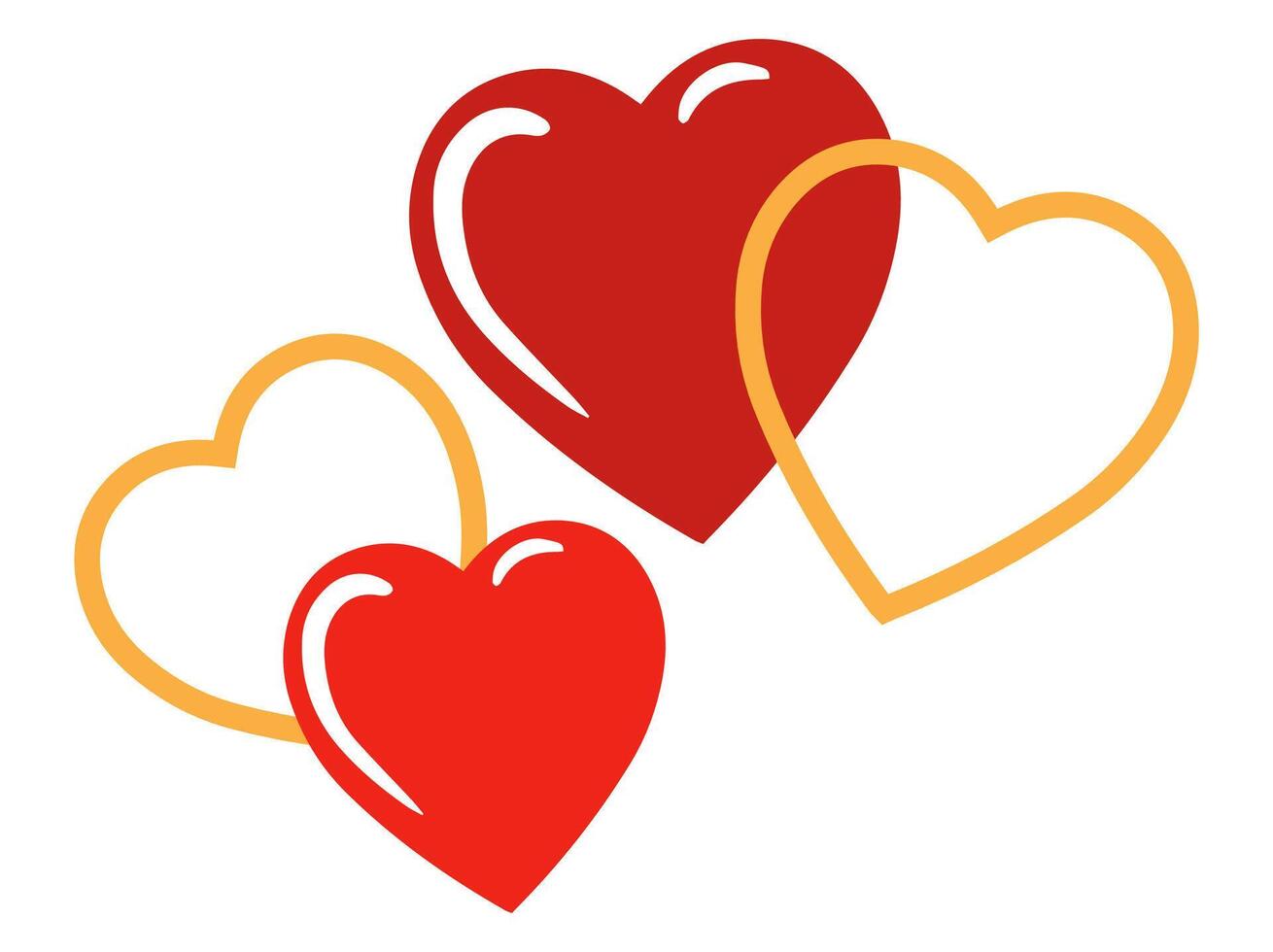 Valentines Day Heart Background Illustration vector