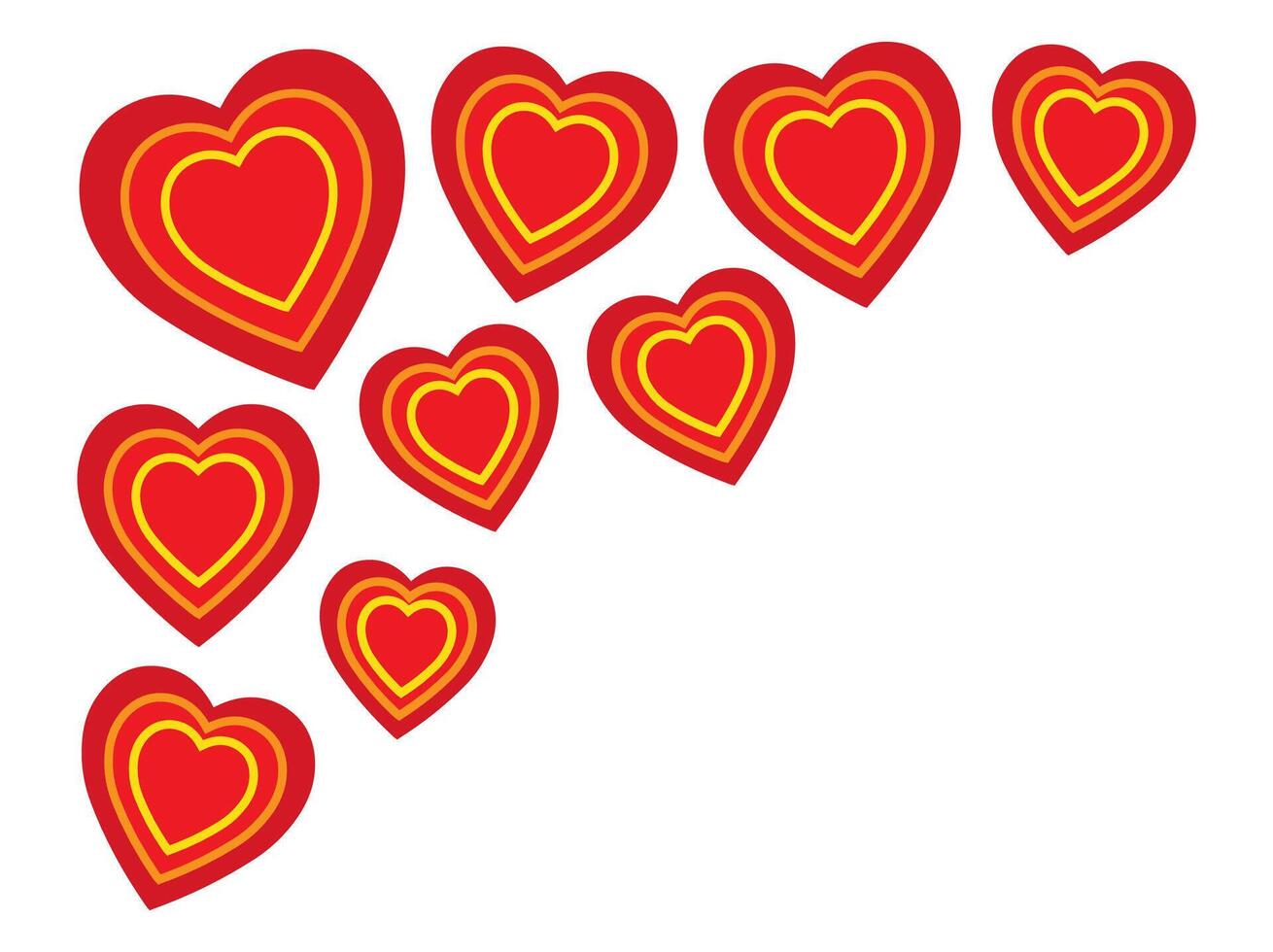 Corner Border Heart Outline Valentine Background vector