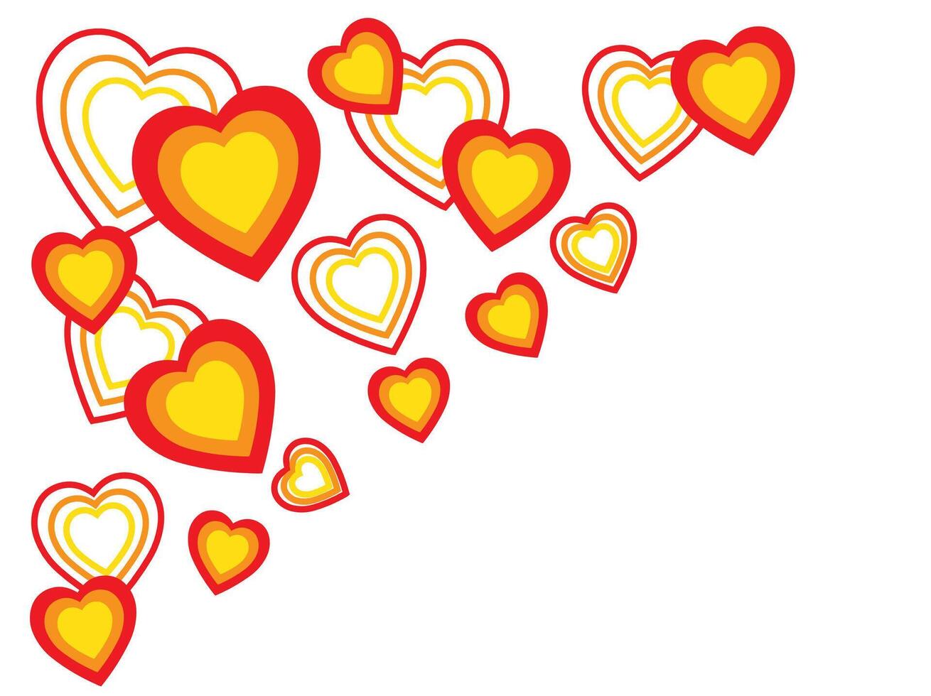 Corner Border Valentine Heart Outline Background vector