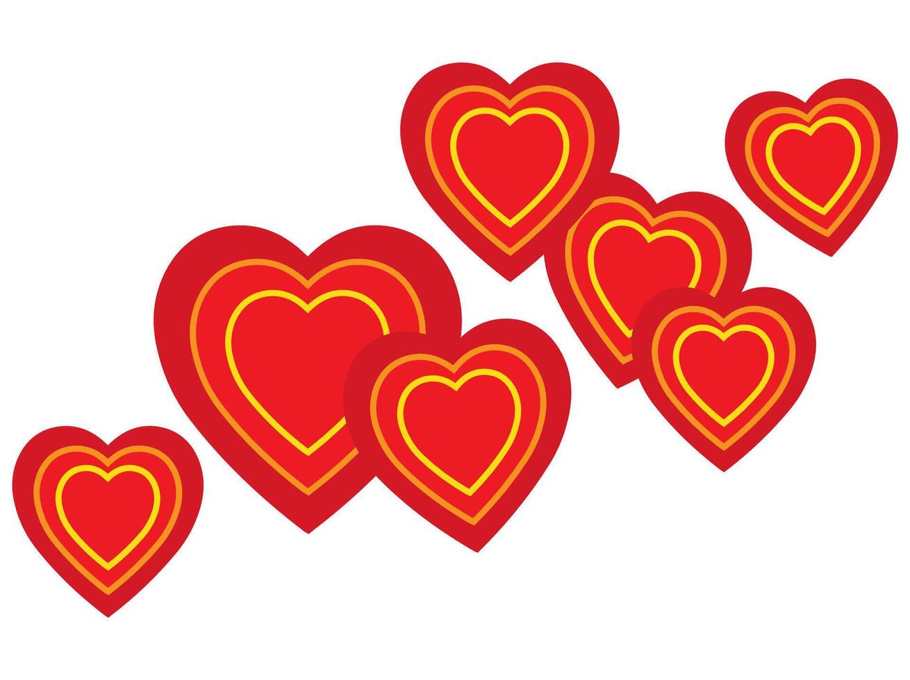 Valentine Day Corner Border Heart Decoration vector