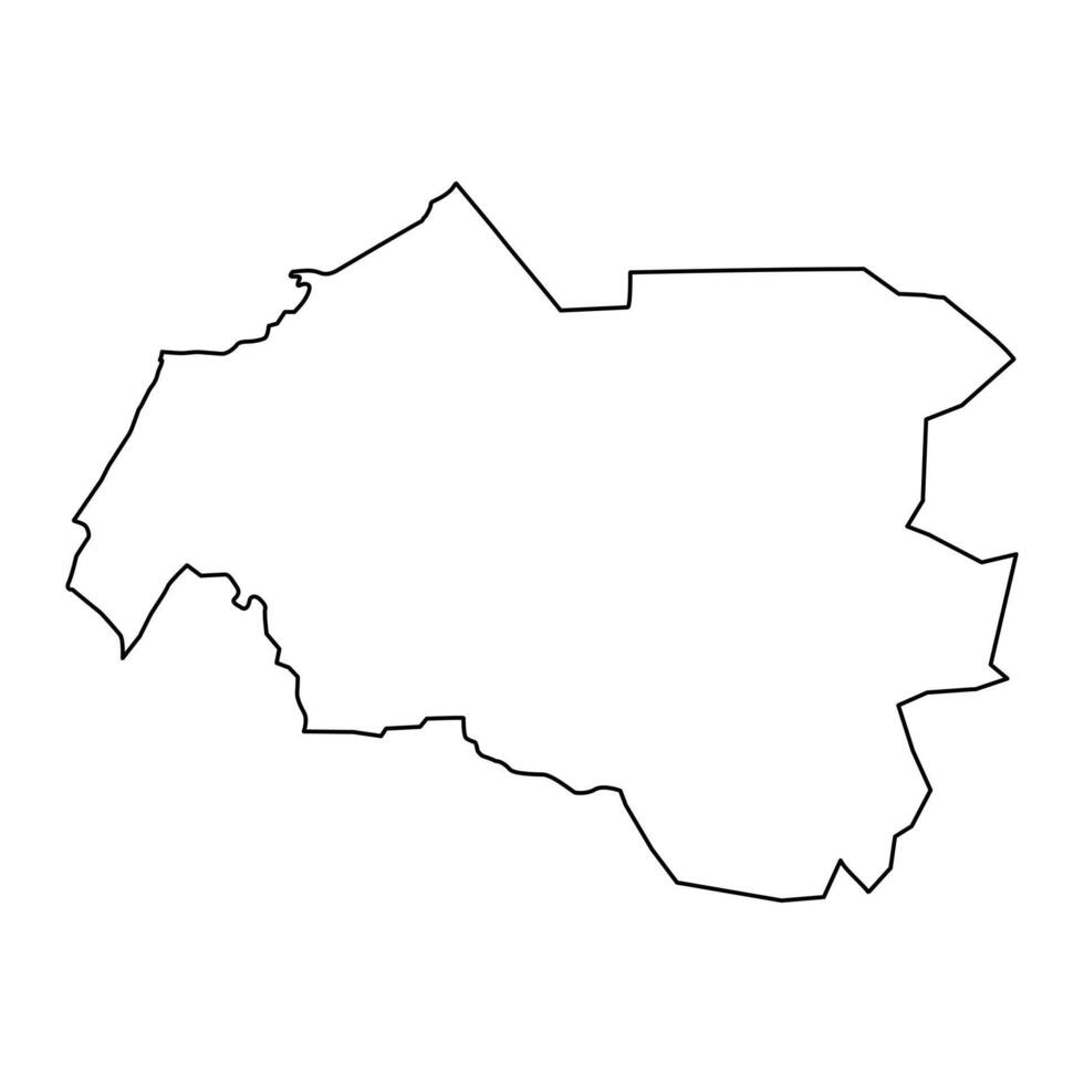 louga región mapa, administrativo división de Senegal. vector ilustración.